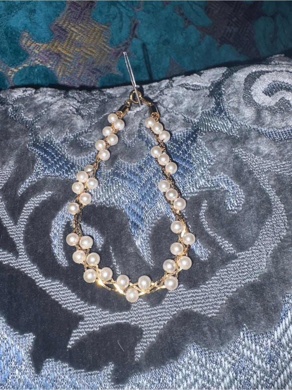 Avon faux Gold Pearl Chain Bracelet - Elegant Women's Jewelry